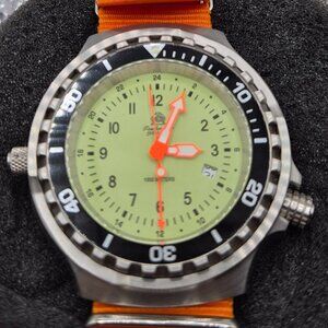 Like New Tauchmeister Stainless and  T0317 XXL Diver 52mm Quartz GMT 1000m